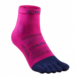 Chaussettes cinq orteils - Coolmax - coupe 1/4 - E4825 Aonijie Running